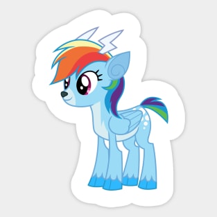 Rainbow Dash the Reindeer Sticker